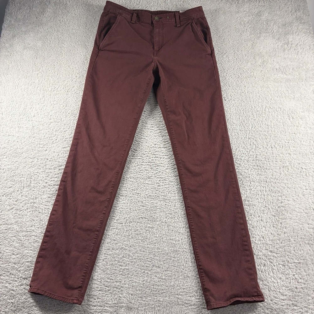 Rag & Bone Fit 2 Slim Chinos Pants Mens 30 Cotton Blend‎ Rum Raisin Burgundy
